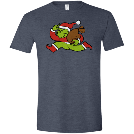 T-Shirts Heather Navy / S Monopoly Grinch Men's Semi-Fitted Softstyle
