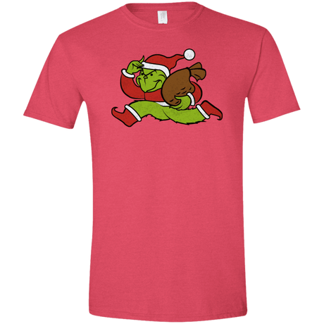 T-Shirts Heather Red / S Monopoly Grinch Men's Semi-Fitted Softstyle