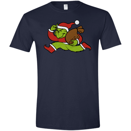 T-Shirts Navy / X-Small Monopoly Grinch Men's Semi-Fitted Softstyle