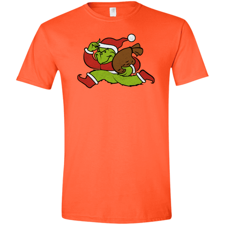 T-Shirts Orange / S Monopoly Grinch Men's Semi-Fitted Softstyle