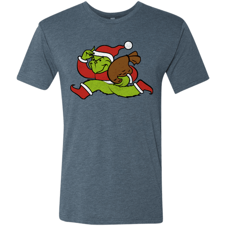 T-Shirts Indigo / S Monopoly Grinch Men's Triblend T-Shirt