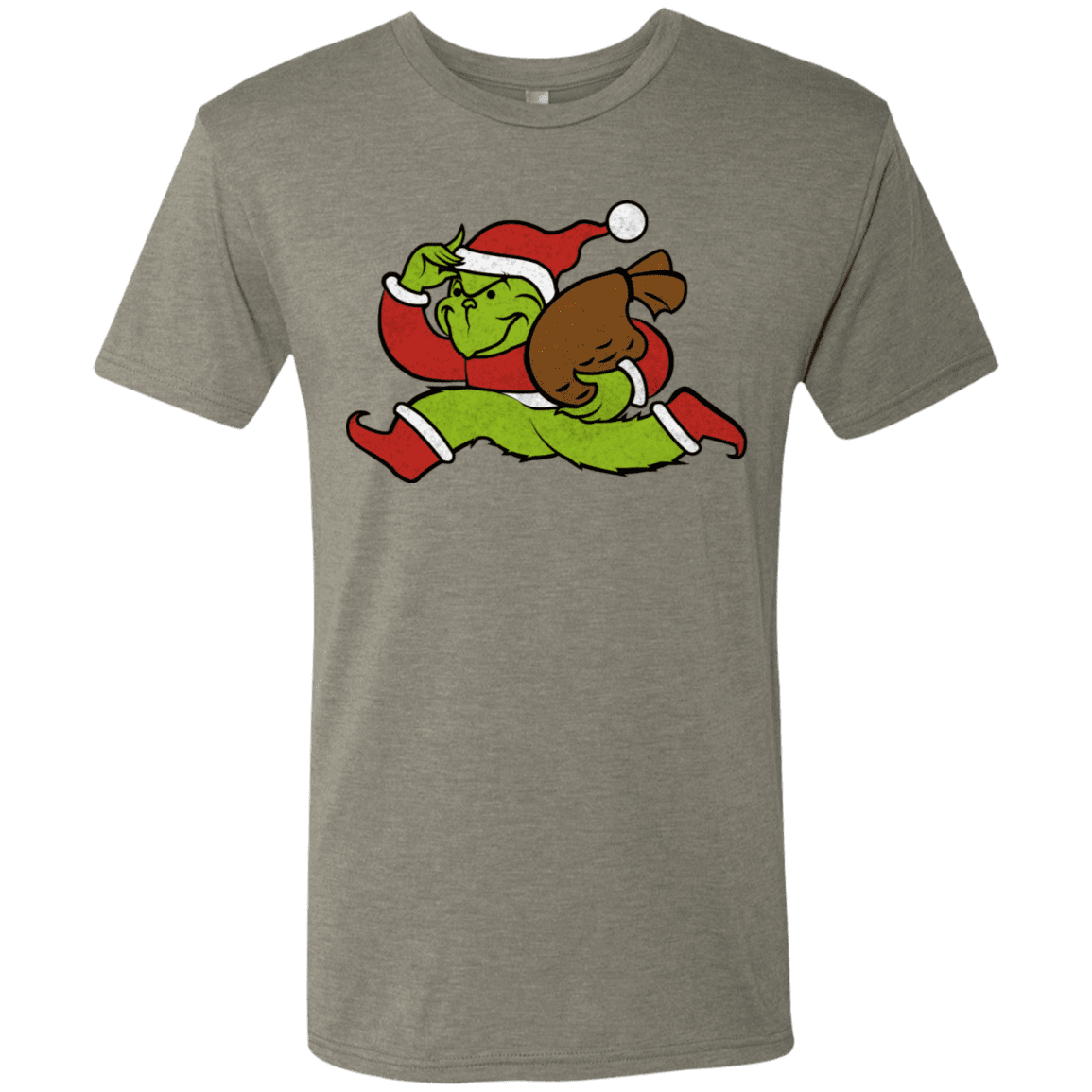 T-Shirts Venetian Grey / S Monopoly Grinch Men's Triblend T-Shirt