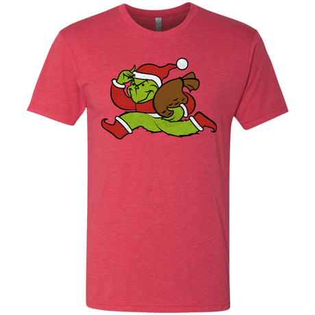 T-Shirts Vintage Red / S Monopoly Grinch Men's Triblend T-Shirt