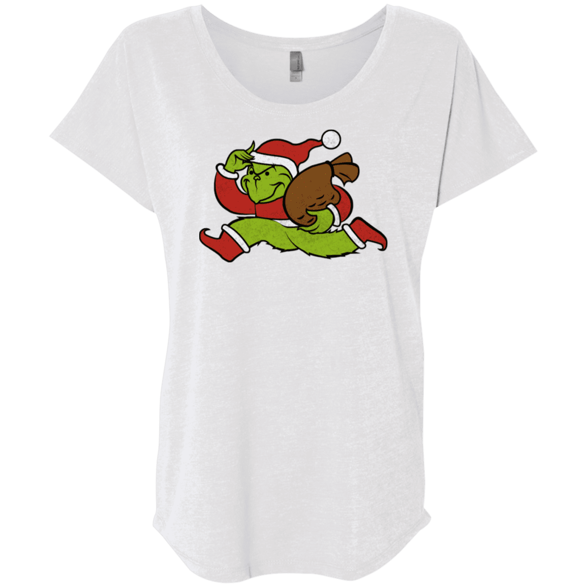 T-Shirts Heather White / X-Small Monopoly Grinch Triblend Dolman Sleeve