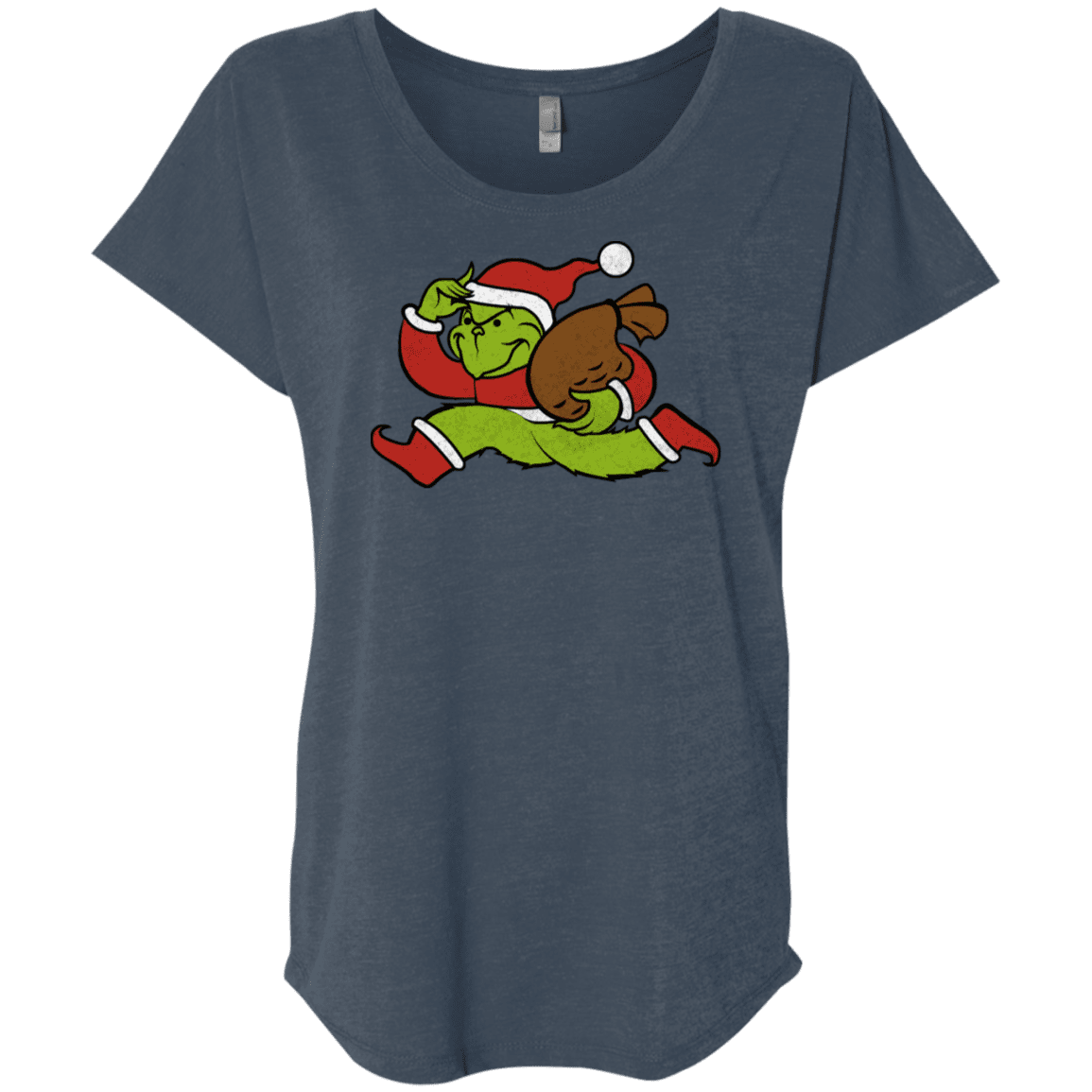 T-Shirts Indigo / X-Small Monopoly Grinch Triblend Dolman Sleeve