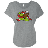 T-Shirts Premium Heather / X-Small Monopoly Grinch Triblend Dolman Sleeve