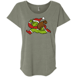 T-Shirts Venetian Grey / X-Small Monopoly Grinch Triblend Dolman Sleeve