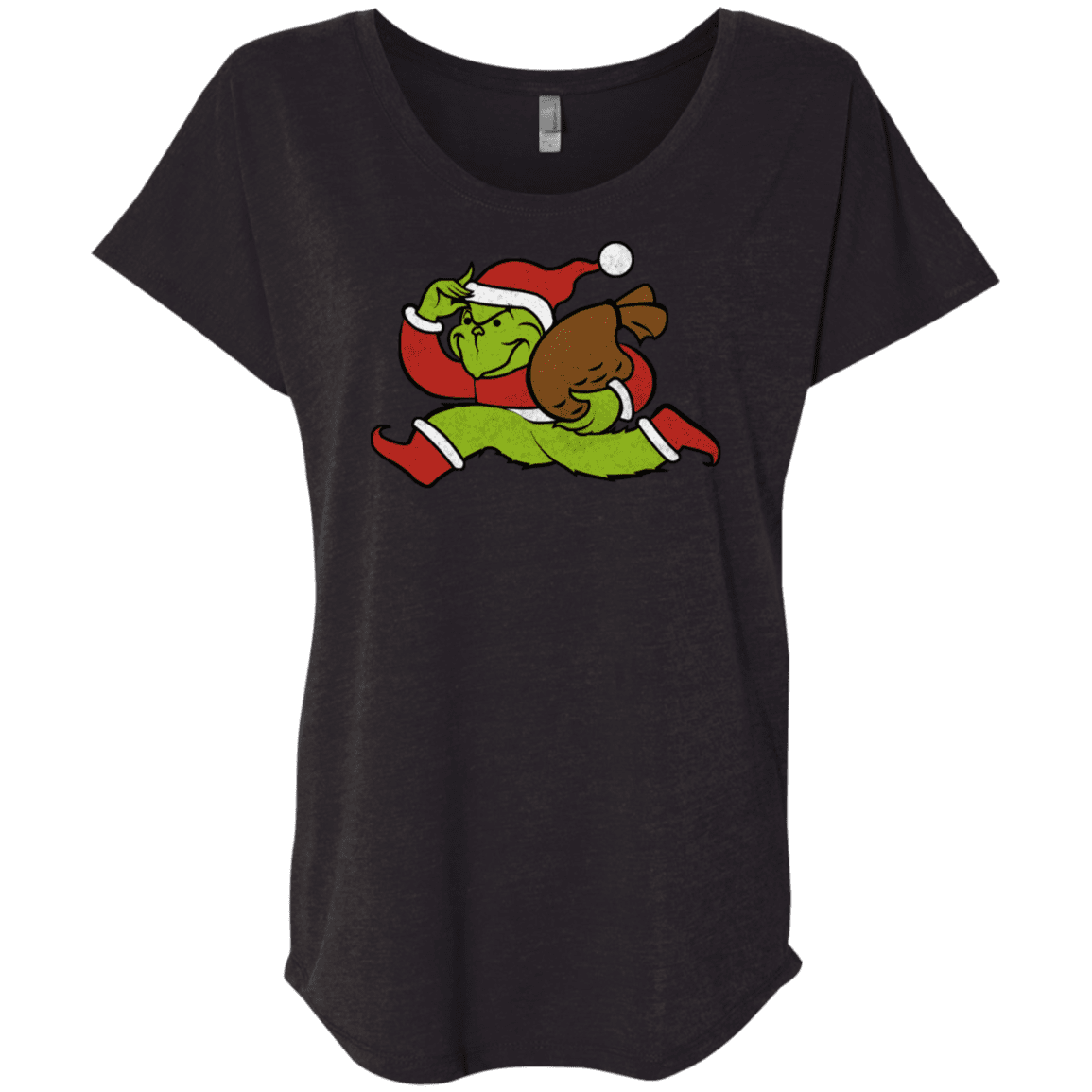 T-Shirts Vintage Black / X-Small Monopoly Grinch Triblend Dolman Sleeve