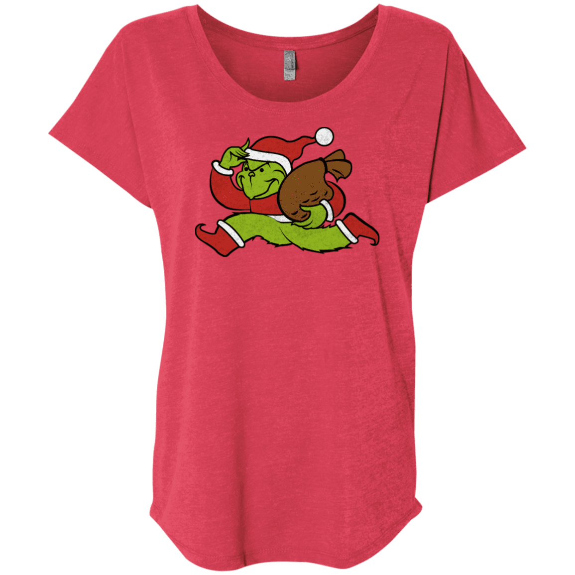 T-Shirts Vintage Red / X-Small Monopoly Grinch Triblend Dolman Sleeve