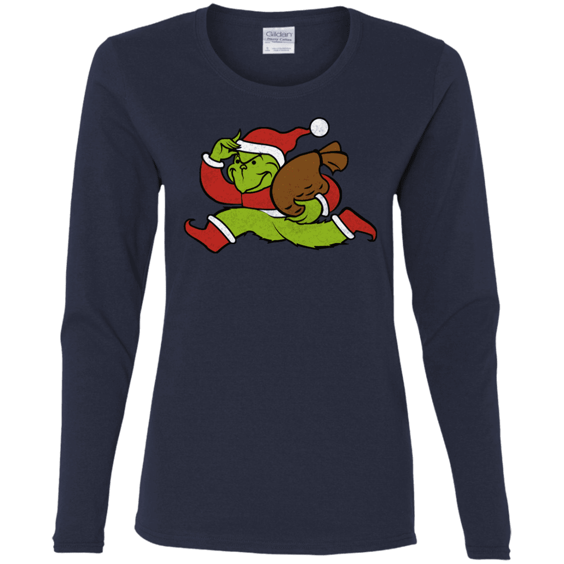 T-Shirts Navy / S Monopoly Grinch Women's Long Sleeve T-Shirt