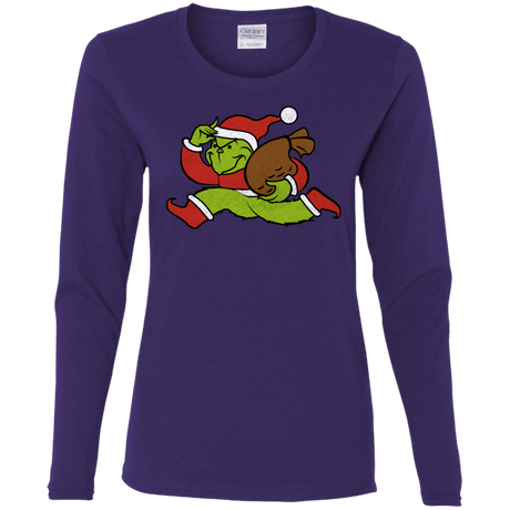 T-Shirts Purple / S Monopoly Grinch Women's Long Sleeve T-Shirt