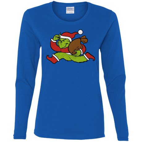 T-Shirts Royal / S Monopoly Grinch Women's Long Sleeve T-Shirt