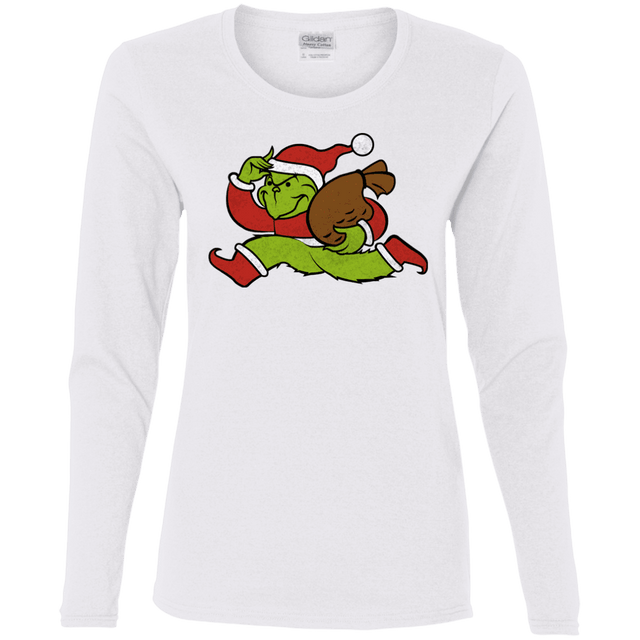 T-Shirts White / S Monopoly Grinch Women's Long Sleeve T-Shirt