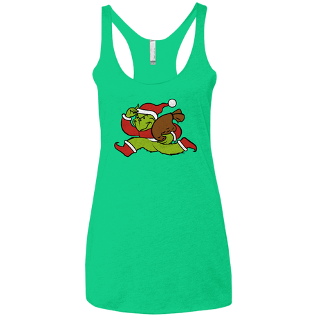 T-Shirts Envy / X-Small Monopoly Grinch Women's Triblend Racerback Tank