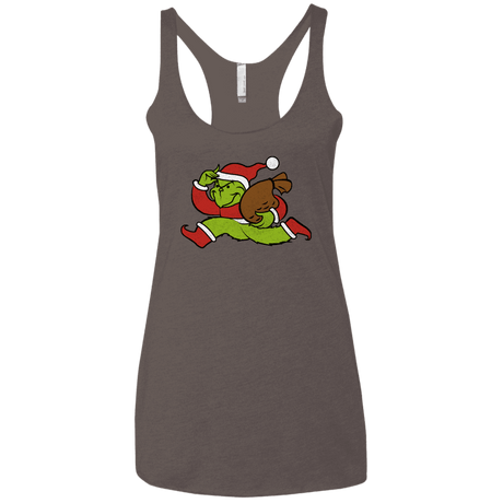 T-Shirts Macchiato / X-Small Monopoly Grinch Women's Triblend Racerback Tank
