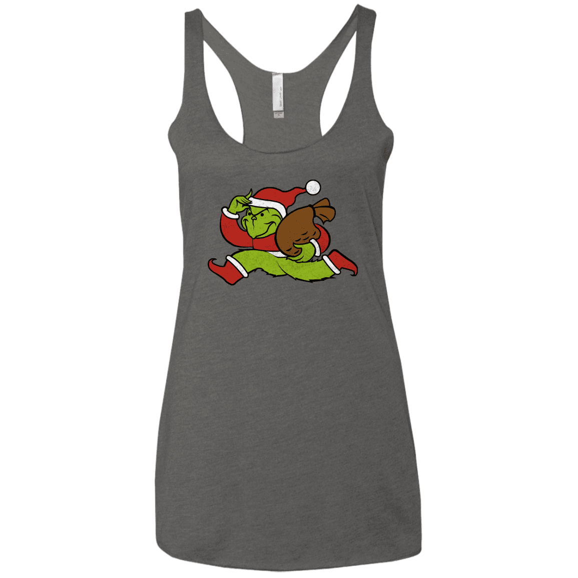 T-Shirts Premium Heather / X-Small Monopoly Grinch Women's Triblend Racerback Tank