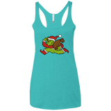 T-Shirts Tahiti Blue / X-Small Monopoly Grinch Women's Triblend Racerback Tank