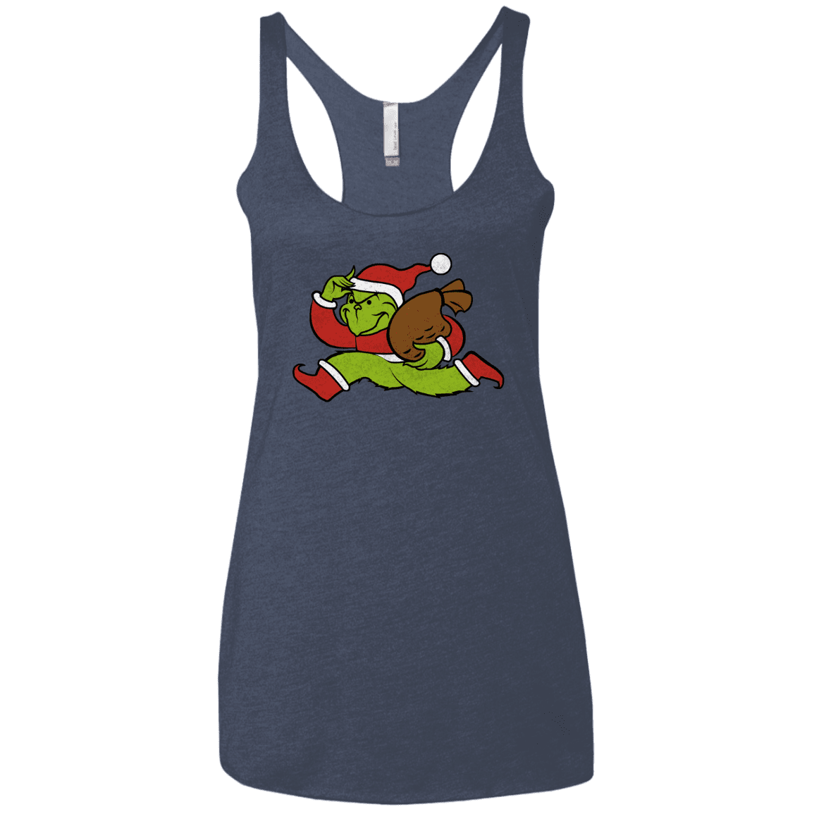 T-Shirts Vintage Navy / X-Small Monopoly Grinch Women's Triblend Racerback Tank