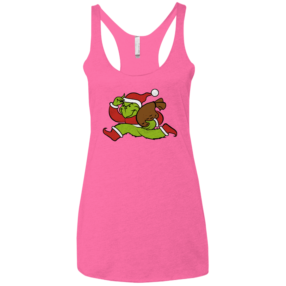 T-Shirts Vintage Pink / X-Small Monopoly Grinch Women's Triblend Racerback Tank