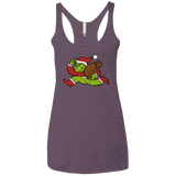 T-Shirts Vintage Purple / X-Small Monopoly Grinch Women's Triblend Racerback Tank