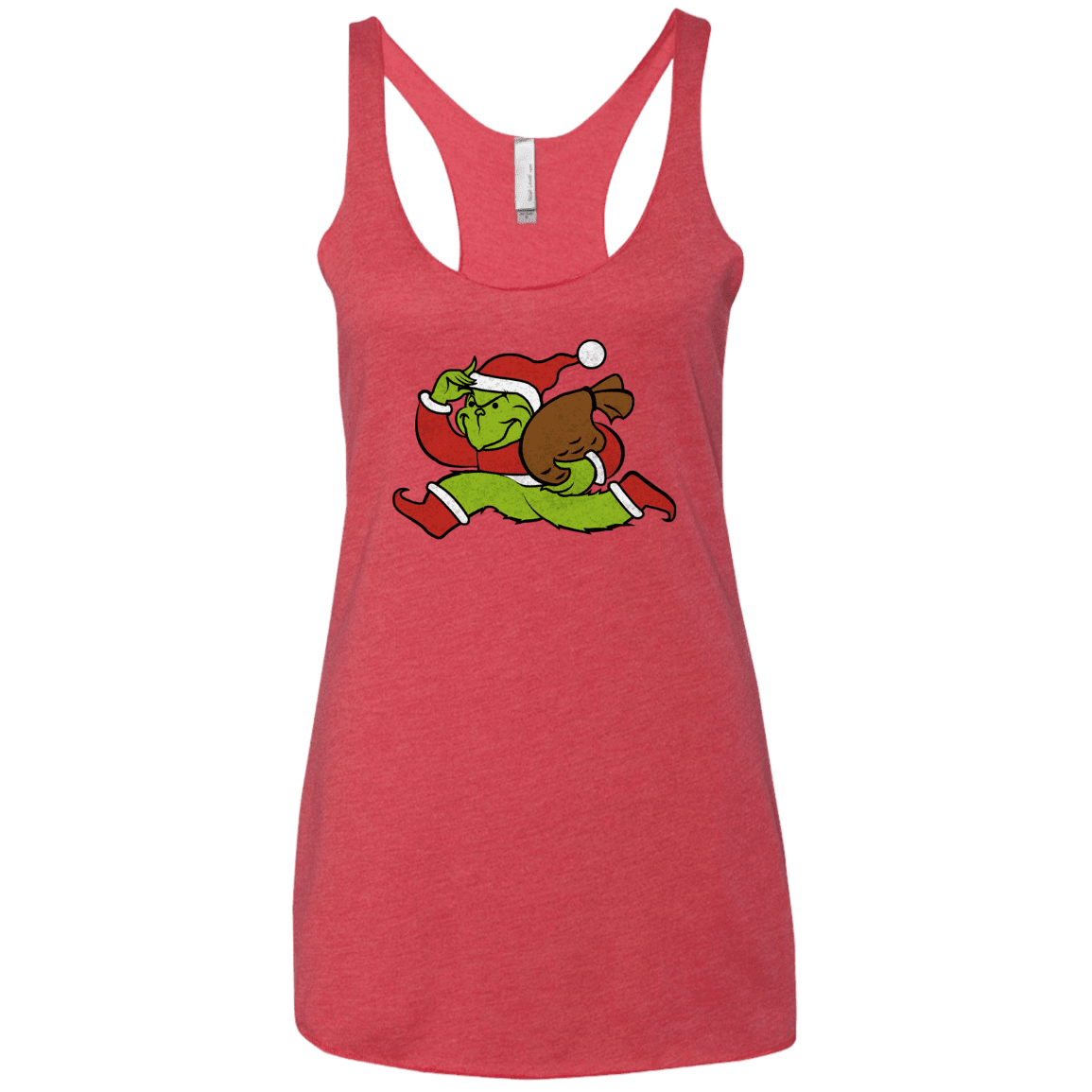 T-Shirts Vintage Red / X-Small Monopoly Grinch Women's Triblend Racerback Tank