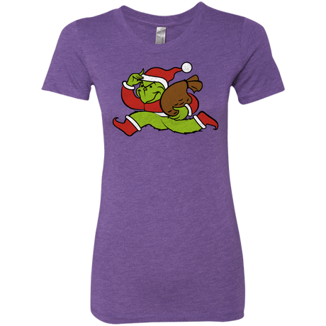T-Shirts Purple Rush / S Monopoly Grinch Women's Triblend T-Shirt