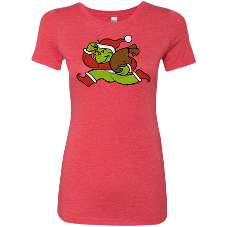T-Shirts Vintage Red / S Monopoly Grinch Women's Triblend T-Shirt
