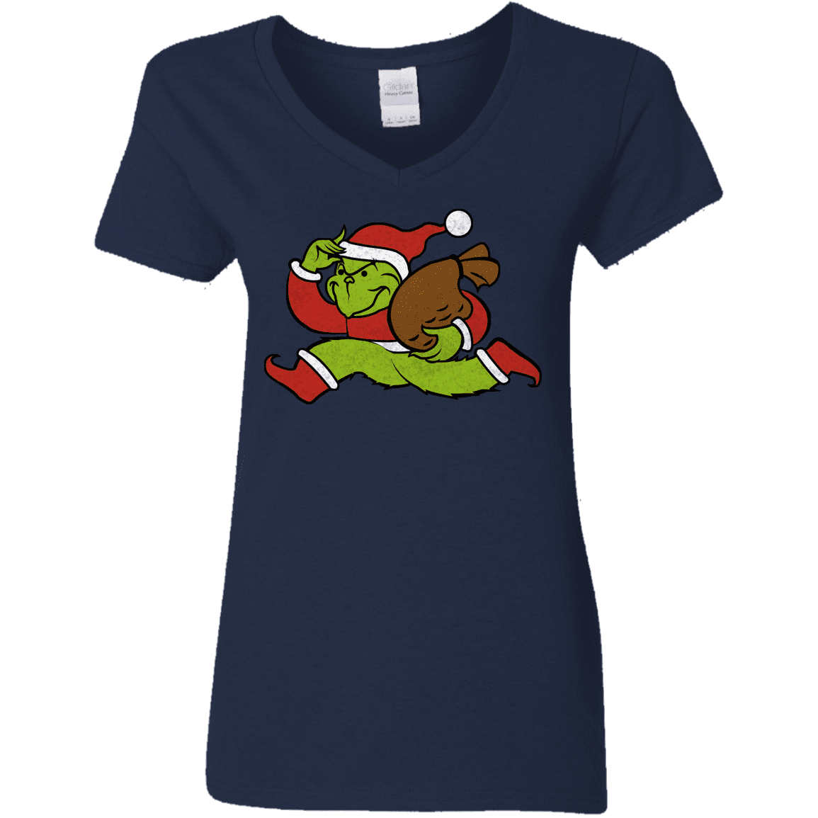 T-Shirts Navy / S Monopoly Grinch Women's V-Neck T-Shirt