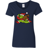 T-Shirts Navy / S Monopoly Grinch Women's V-Neck T-Shirt