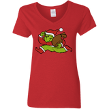 T-Shirts Red / S Monopoly Grinch Women's V-Neck T-Shirt