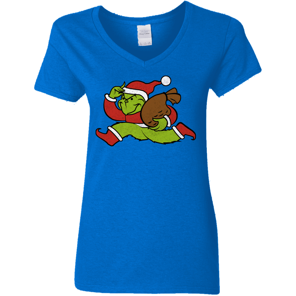 T-Shirts Royal / S Monopoly Grinch Women's V-Neck T-Shirt