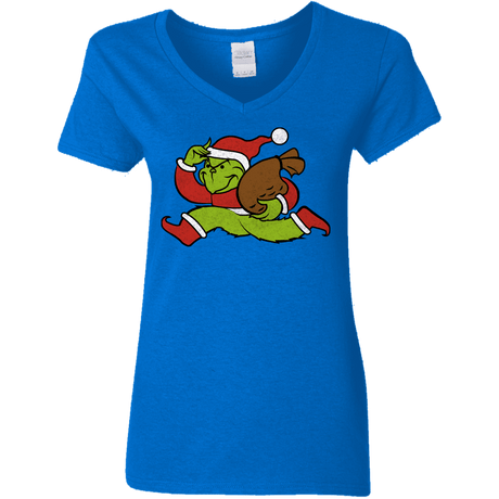 T-Shirts Royal / S Monopoly Grinch Women's V-Neck T-Shirt