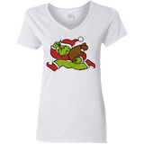 T-Shirts White / S Monopoly Grinch Women's V-Neck T-Shirt