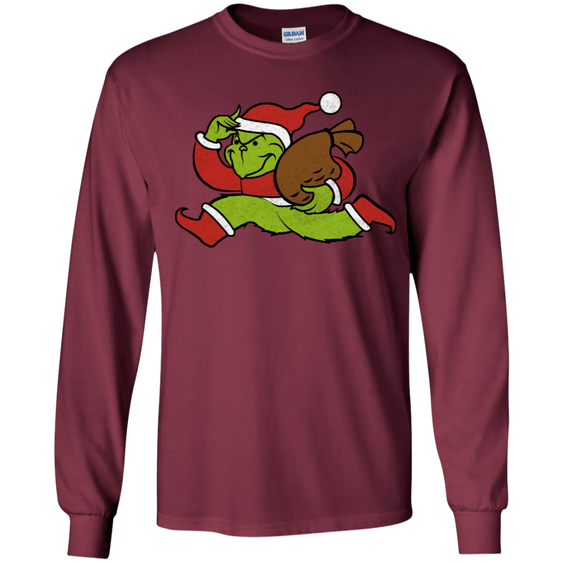 T-Shirts Maroon / YS Monopoly Grinch Youth Long Sleeve T-Shirt