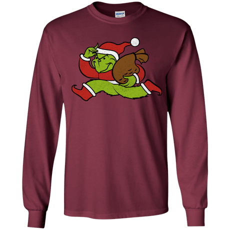 T-Shirts Maroon / YS Monopoly Grinch Youth Long Sleeve T-Shirt