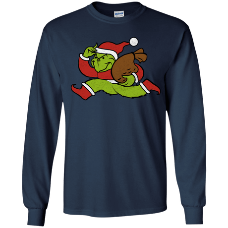 T-Shirts Navy / YS Monopoly Grinch Youth Long Sleeve T-Shirt