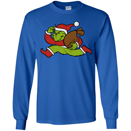 T-Shirts Royal / YS Monopoly Grinch Youth Long Sleeve T-Shirt