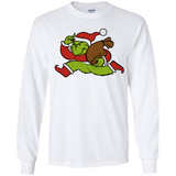 T-Shirts White / YS Monopoly Grinch Youth Long Sleeve T-Shirt