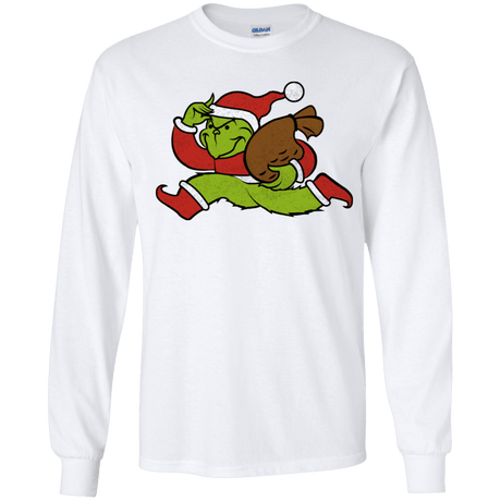 T-Shirts White / YS Monopoly Grinch Youth Long Sleeve T-Shirt