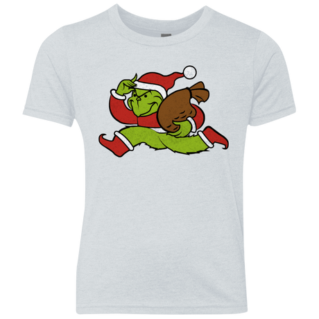 T-Shirts Heather White / YXS Monopoly Grinch Youth Triblend T-Shirt
