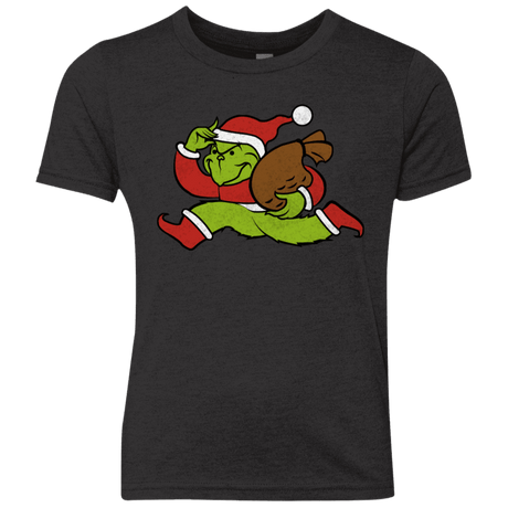 T-Shirts Vintage Black / YXS Monopoly Grinch Youth Triblend T-Shirt
