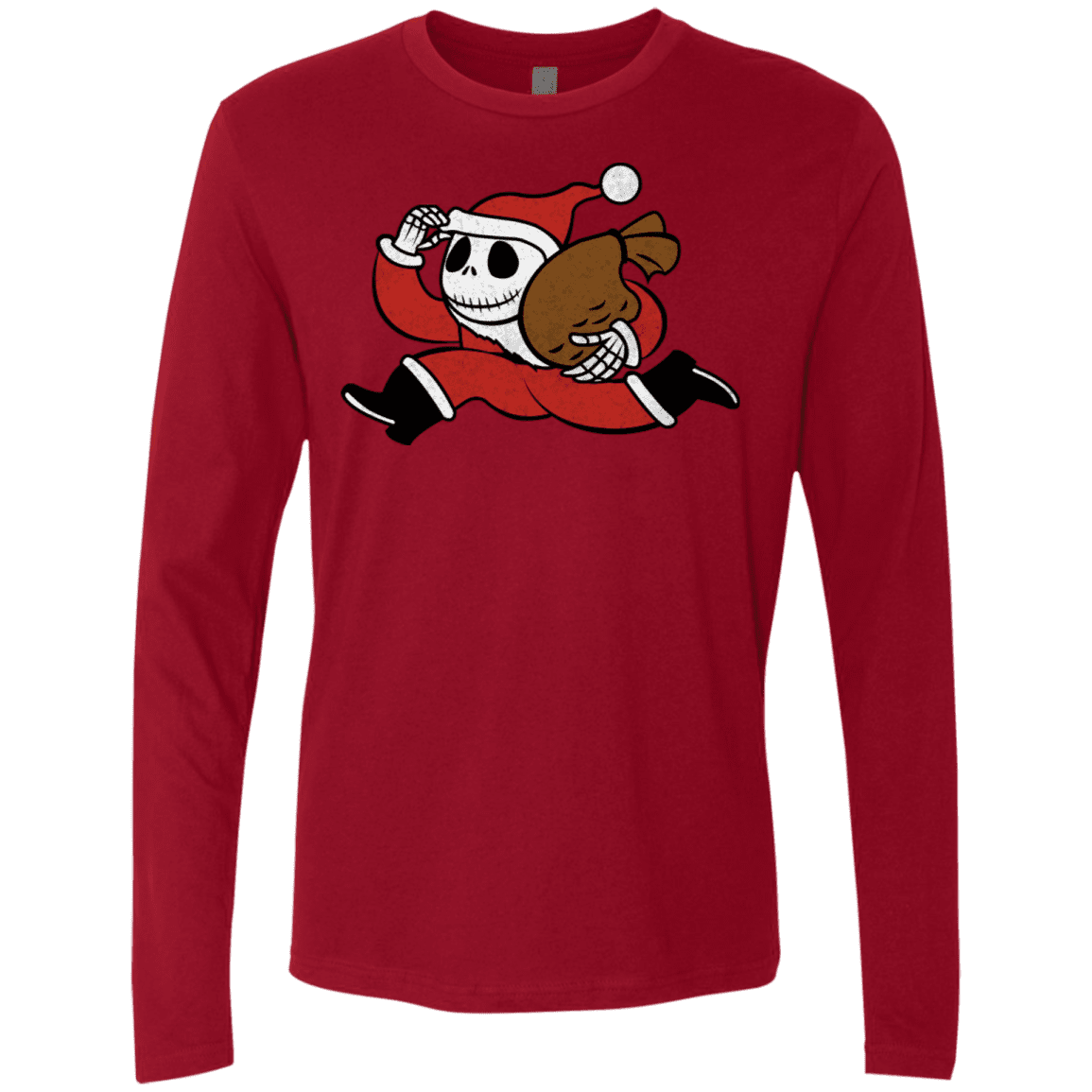 T-Shirts Cardinal / S Monopoly Skellington Men's Premium Long Sleeve