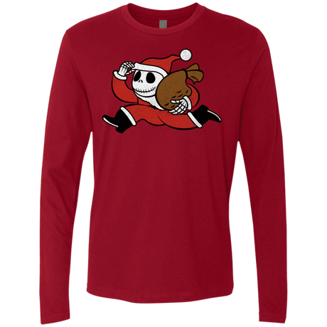 T-Shirts Cardinal / S Monopoly Skellington Men's Premium Long Sleeve