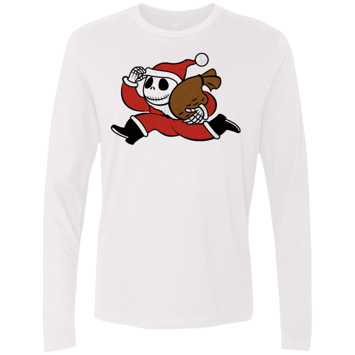 T-Shirts White / S Monopoly Skellington Men's Premium Long Sleeve