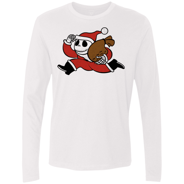 T-Shirts White / S Monopoly Skellington Men's Premium Long Sleeve