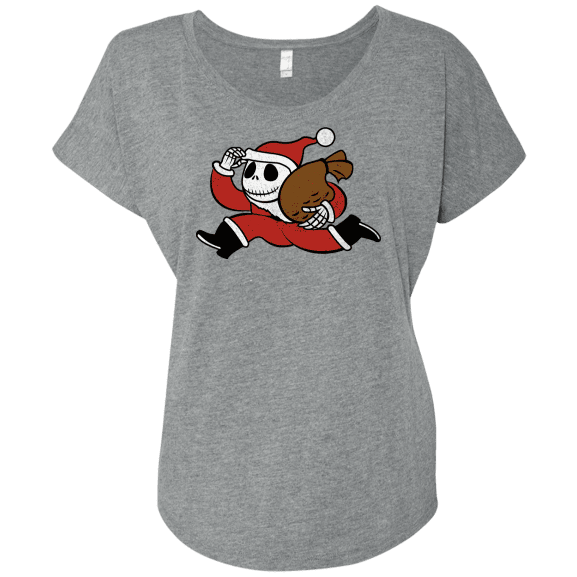 T-Shirts Premium Heather / X-Small Monopoly Skellington Triblend Dolman Sleeve