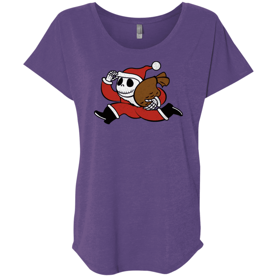 T-Shirts Purple Rush / X-Small Monopoly Skellington Triblend Dolman Sleeve