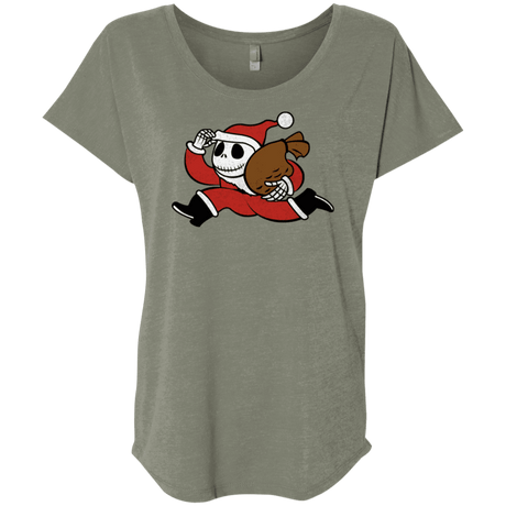 T-Shirts Venetian Grey / X-Small Monopoly Skellington Triblend Dolman Sleeve