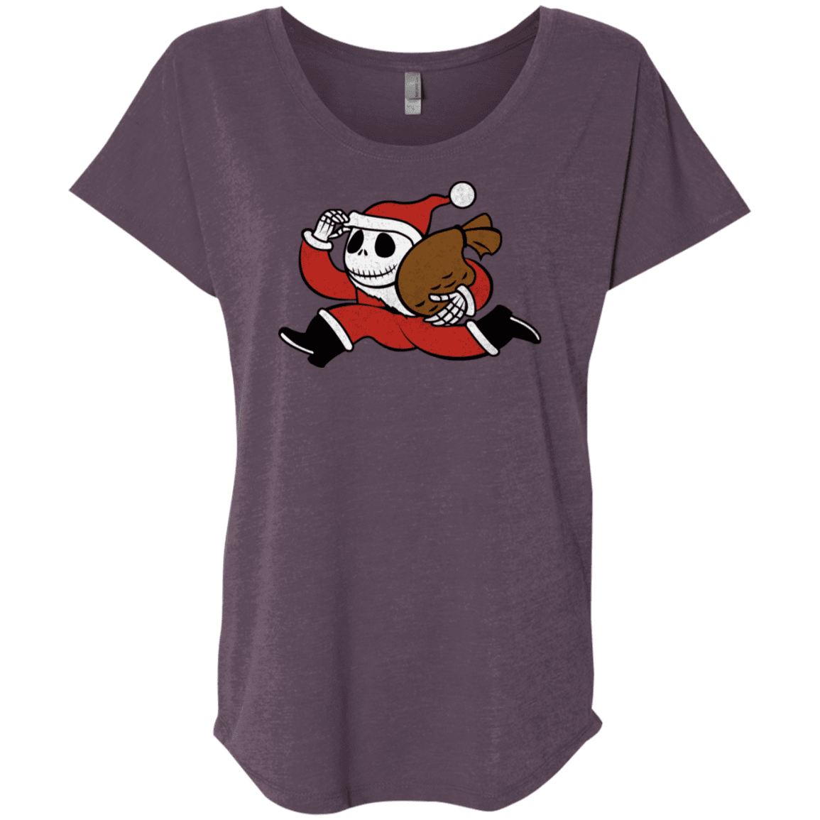 T-Shirts Vintage Purple / X-Small Monopoly Skellington Triblend Dolman Sleeve