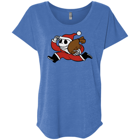 T-Shirts Vintage Royal / X-Small Monopoly Skellington Triblend Dolman Sleeve